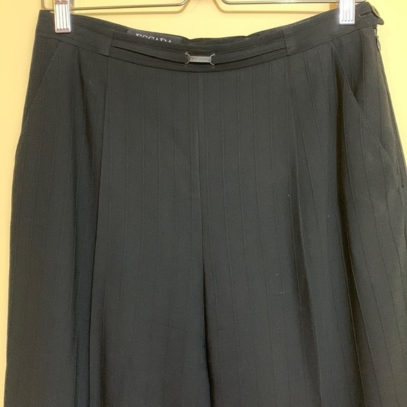Escada Margaretha Ley Black 2 Piece Striped Wool Pants/Jacket Suit EU 38 US 6/8 - Picture 7 of 17